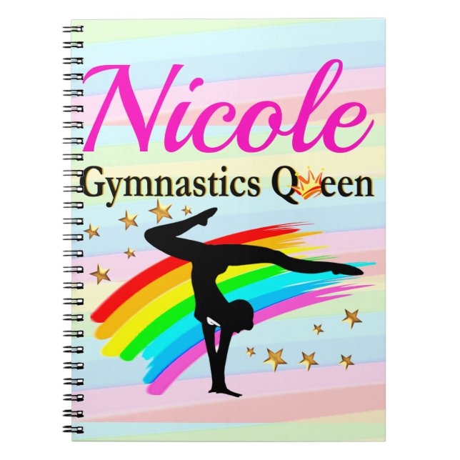 CUTE AND COLORFUL GYMNASTICS DESIGN NOTEBOOK (Front)