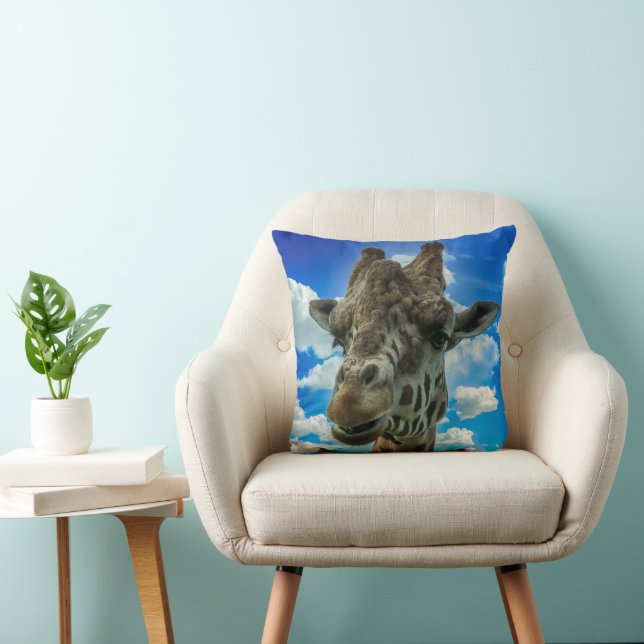 Cute and Colorful Llama Throw Pillow (Chair)
