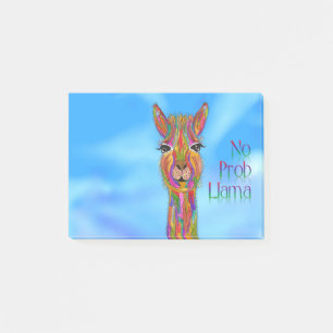 Cute and Colorful No Prob Llama Post-it Notes