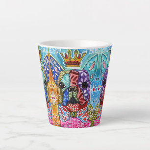 Cute and Colourful Boston Terrier Pop Art Latte Mug