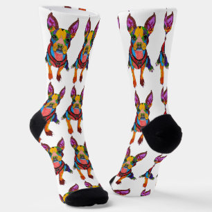 Cute and Colourful Boston Terrier Socks