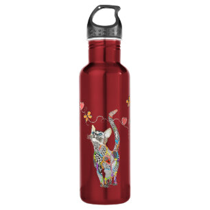 Cute and Colourful Cat Water Bottle
