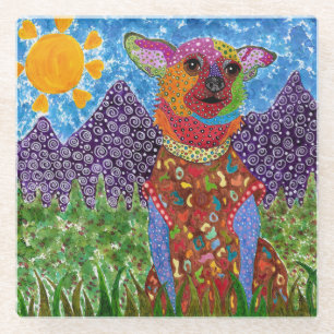 Cute and Colourful Chihuahua Coaster