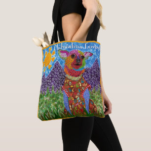 Cute and Colourful Chihuahua Tote Bag