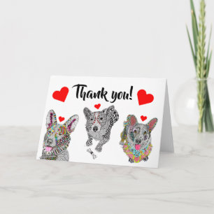 Cute and Colourful Corgi Assortment Greeting Cards