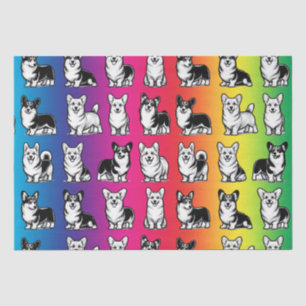 Cute and Colourful Corgi Tissue Paper