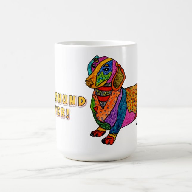 Cute and Colourful Dachshund Lover Mug (Center)