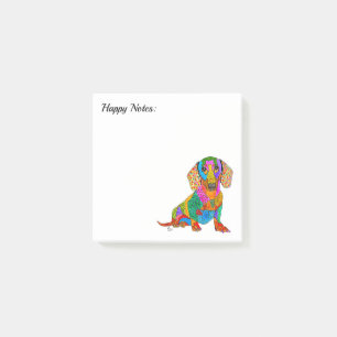Cute and Colourful Dachshund Post-it Notes