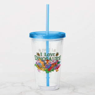 Cute and Colourful Dinosaurs Acrylic Tumbler