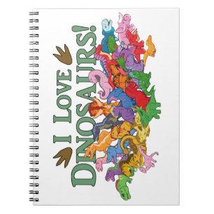 Cute and Colourful Dinosaurs Notebook
