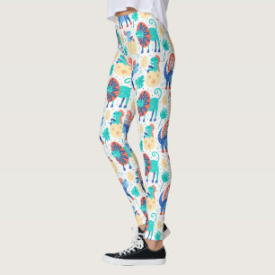 Cute and colourful dinosaurs pattern leggings