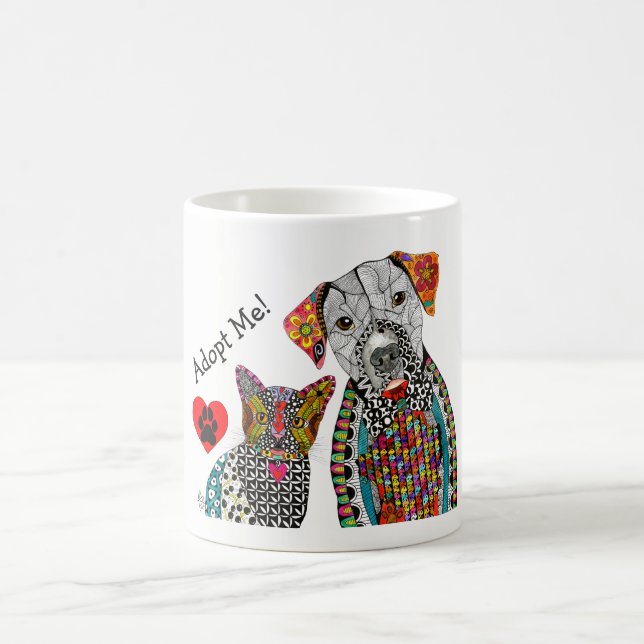 Cute and Colourful Dog and Cat Adoption Mug (Center)