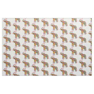 Cute and Colourful Elephant Fabric