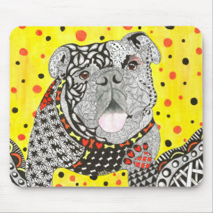 Cute and Colourful English Bulldog Mousepad