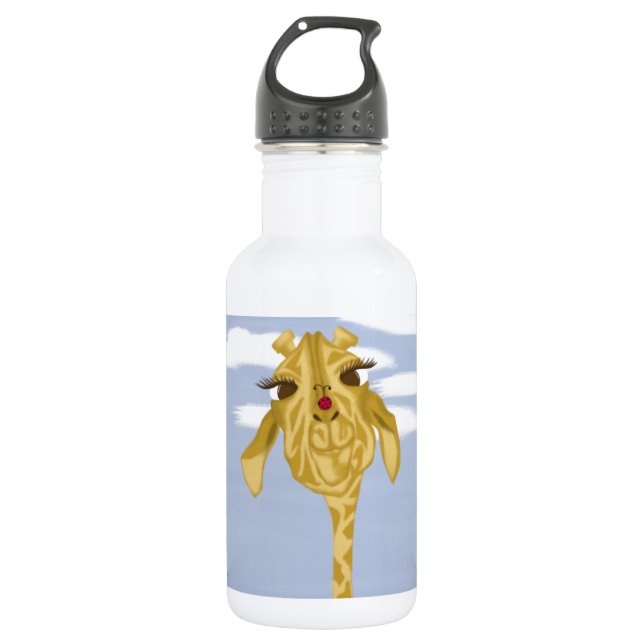 Cute And Colourful Giraffe 532 Ml Water Bottle (Front)