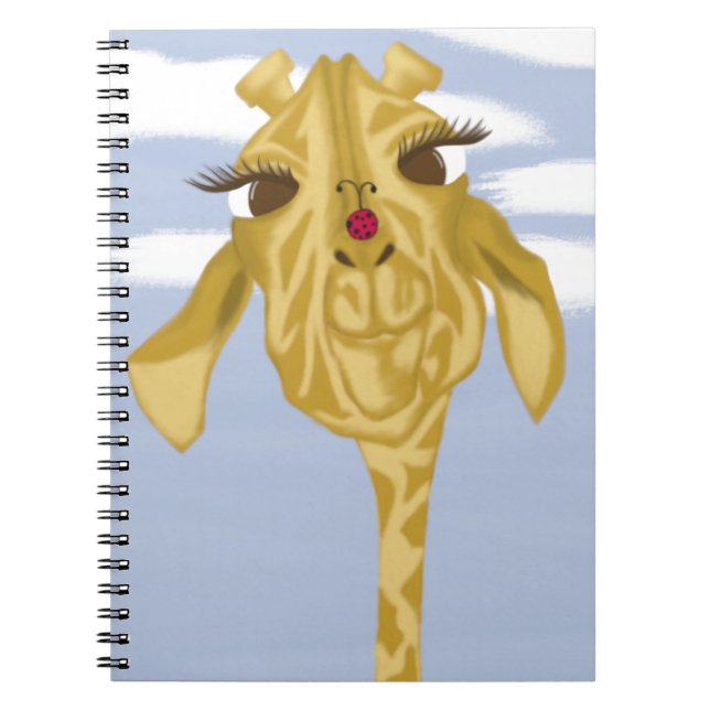 Cute And Colourful Giraffe Spiral Notebook (Front)