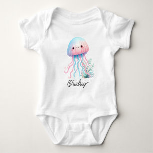 Cute and Colourful Jellyfish Baby Bodysuit