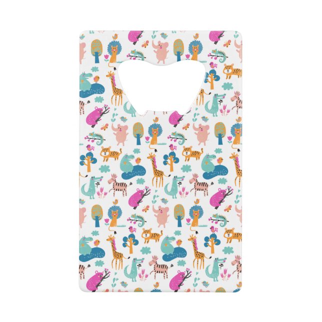 Cute and Colourful Jungle Animals Pattern (Front)