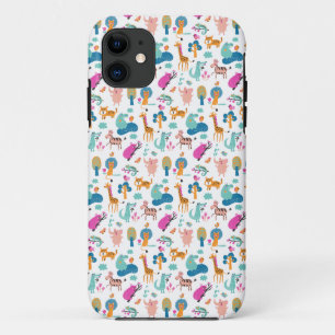 Cute and Colourful Jungle Animals Pattern Case-Mate iPhone Case