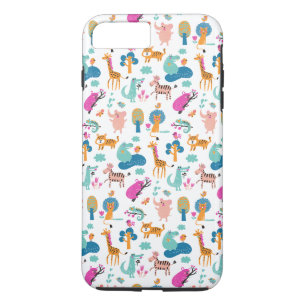 Cute and Colourful Jungle Animals Pattern Case-Mate iPhone Case