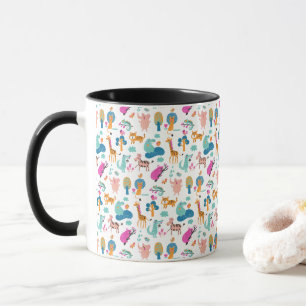 Cute and Colourful Jungle Animals Pattern Mug