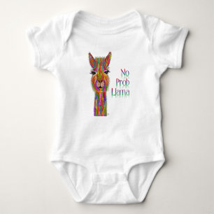Cute and Colourful Llama Baby Bodysuit