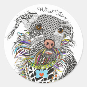 Cute and Colourful Mixed Breed Terrier Dog Sticker