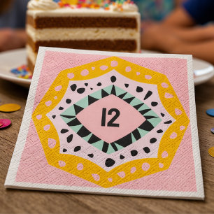 Cute And Colourful Napkins With Custom Age