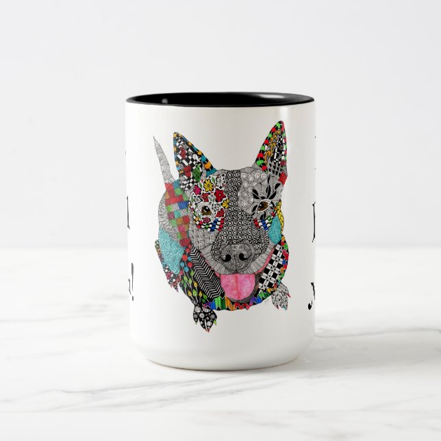 Cute and Colourful Pit Bull Mum Mug (Center)