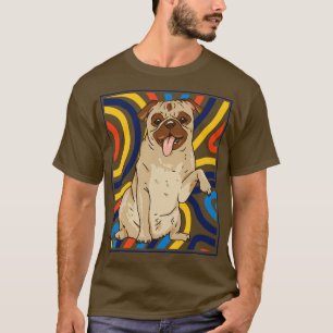 Cute and Colourful Portrait of a Pug Dog Adorable T-Shirt