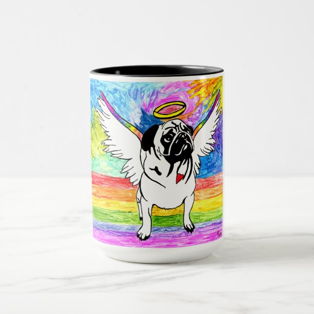 Cute and Colourful Pug Mug (Center)