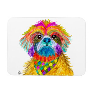 Cute and Colourful Shih Tzu Magnet 3"x4"