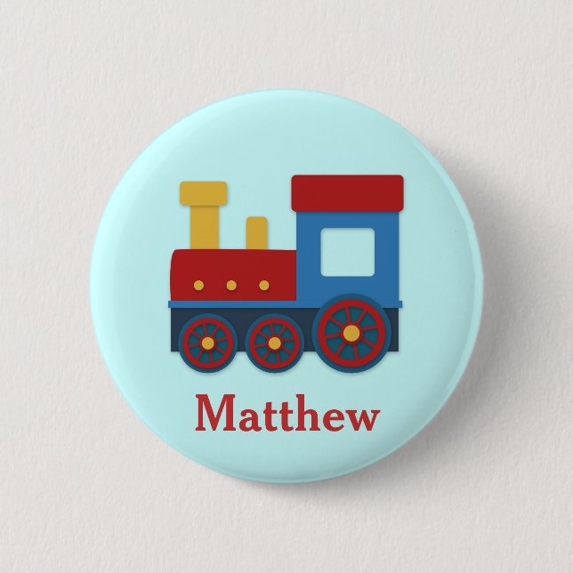 Cute and Colourful Train for Boys 6 Cm Round Badge (Front)