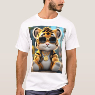 Cute And Cool Fluffy Tiger T-Shirt