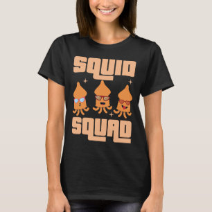 Cute And Cool Squid Squad Family Seafood T-Shirt