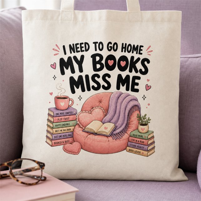 Cute and Cosy Book Lover Funny Reader Gift Tote Bag (Creator Uploaded)