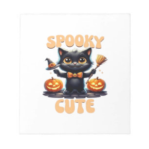 Cute and creepy black cat Classic T-Shirt Notepad