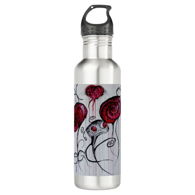 Cute and Creepy Creature Whimsical Goth Horror Art 710 Ml Water Bottle (Front)