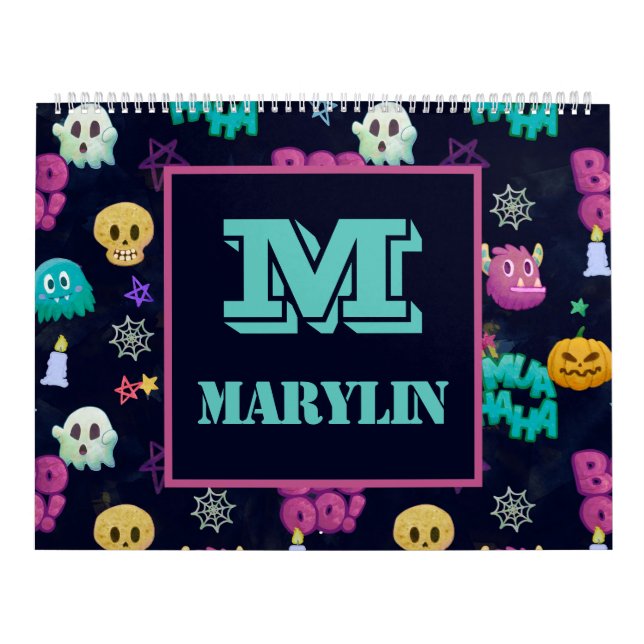 CUTE AND CREEPY HALLOWEEN BACK TO SCHOOL CALENDAR (Cover)