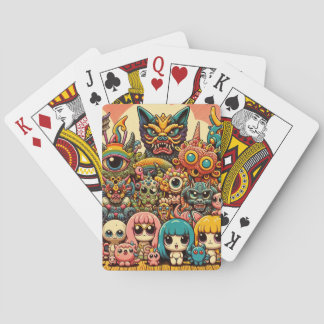 "Cute and Creepy Monster Reunion" Playing Cards