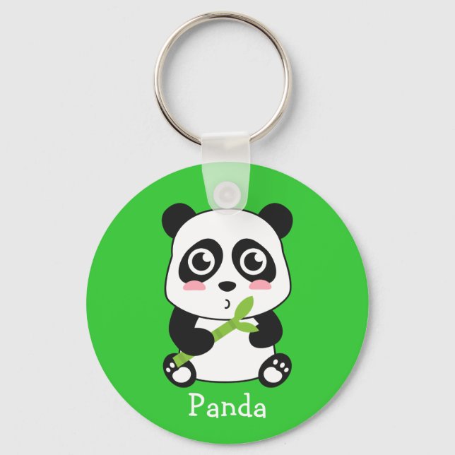 Cute and Cuddly Baby Panda Key Ring (Front)