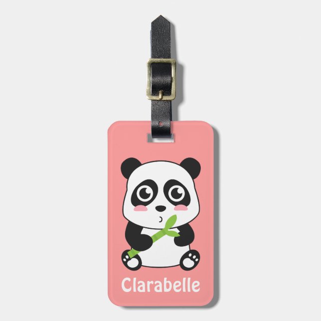 Cute and Cuddly Baby Panda Luggage Tag (Front Vertical)