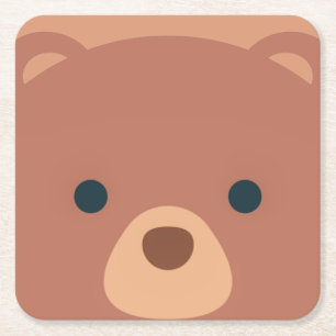 Cute and Cuddly Brown Bear Coaster