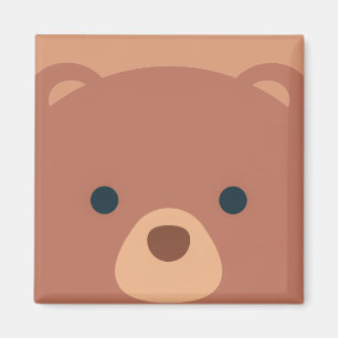 Cute and Cuddly Brown Bear   Magnet