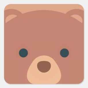 Cute and Cuddly Brown Bear   Sticker