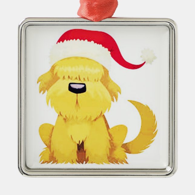*CUTE AND CUDDLY CHRISTMAS DOG* CHRISTMAS ORNAMENT (Front)