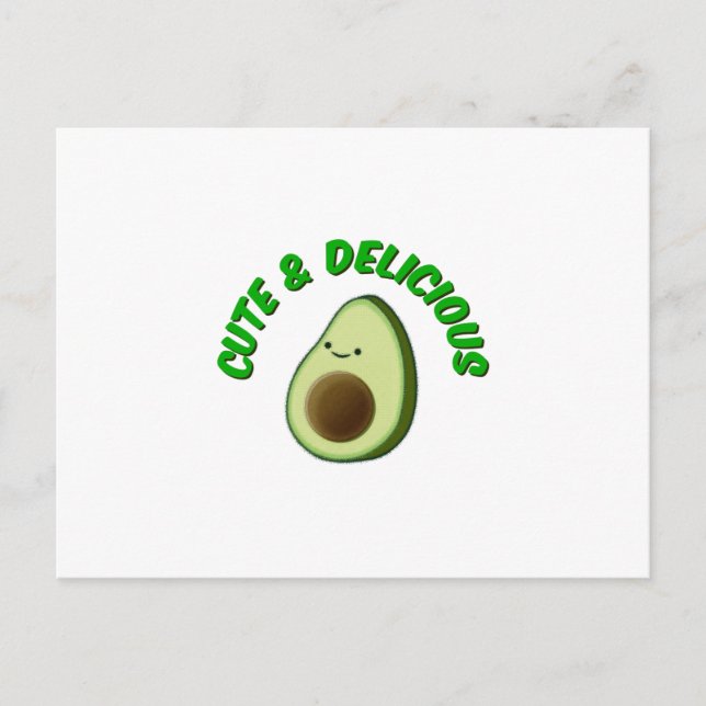 Cute And Delicious Avocado Postcard (Front)