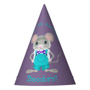 Cute and elegant little mouse custom Birthday Party Hat