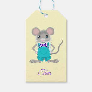 Cute and elegant little mouse gift tags