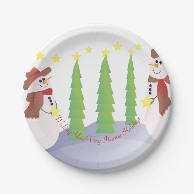 Cute And Festive Paper Plate (Front)